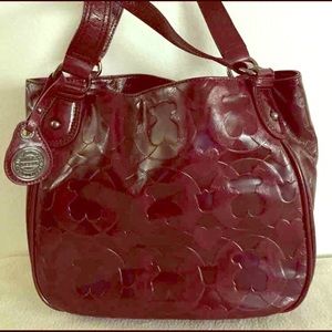 Tous Handbag, Leather Burgundy